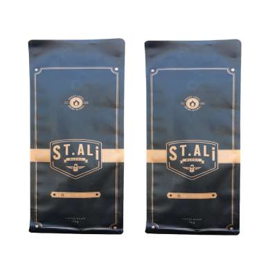 standup pouches flat bottom kraft paper bag coffee bags with beautiful printing aluminium foil for food packing