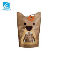 Custom printed heat seal laminated stand up ziplock pouch for pet food